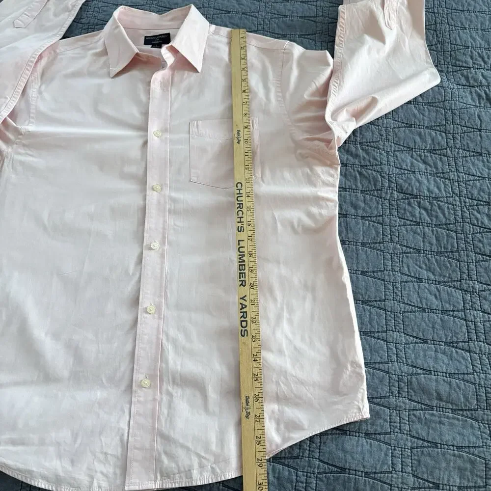 Banana Republic Classic Fit Pink Oxford Button Shirt Cotton Men’s L 16-16.5